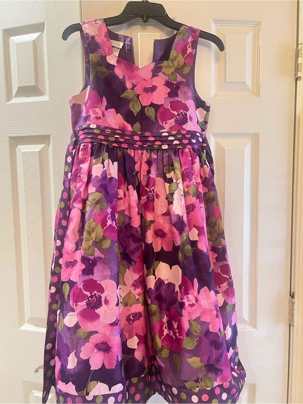 Bonnie Jean Purple and Pink Floral Party Dress